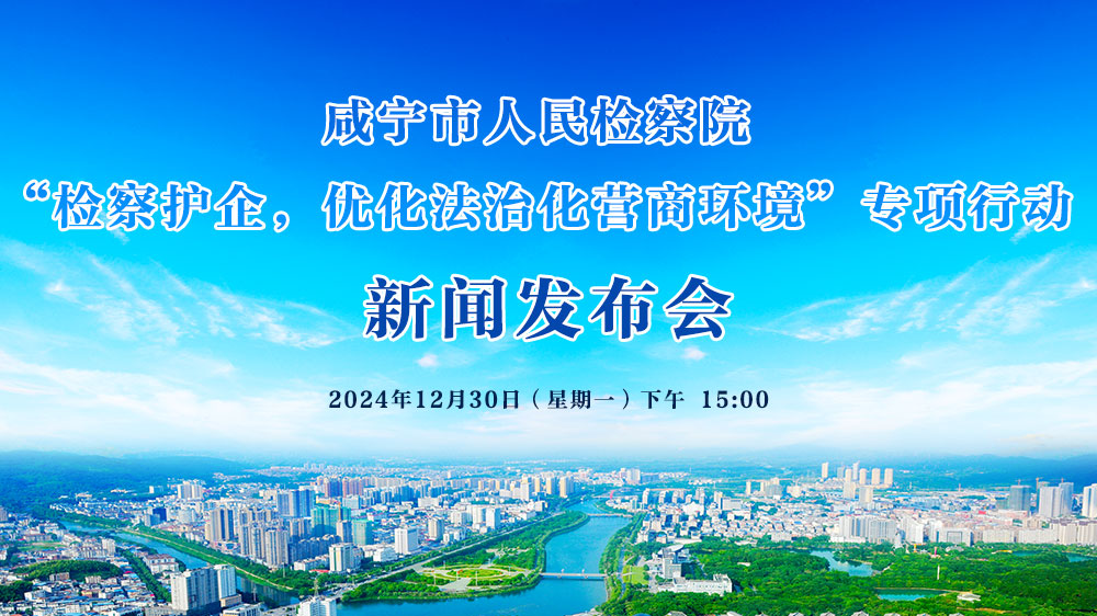 咸寧市人民檢察院 “檢察護企，優化法治化營商環境”專項行動新聞發布會